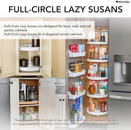 Rev-A-Shelf 28" Full-Circle Dual Tier Lazy Susan for Corner Wall Cabinets - Image 2