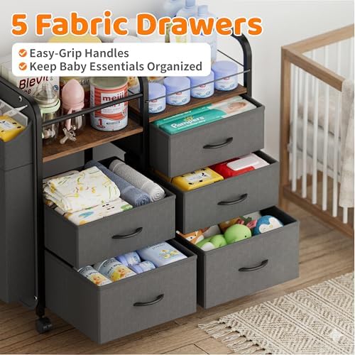 CODACE Baby Diaper Caddy Organizer Cart - Baby Organizers and Storage - Image 4