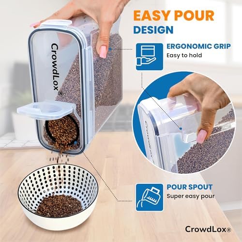 Cereal Storage Containers 4L Food Grade and BPA Free Sets with Lids Kitchen Storage & Organisation Food Containers Large Kitchen Organiser for Cornflakes (Single Unit) - Image 5