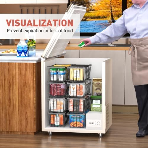 Goovilla Freezer Organizer Bins for 5-7 Cu.FT Chest Freezer, 4 Pack Black - Image 6