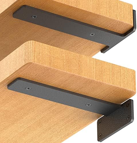 Starunder 8 Inch Floating Shelf Brackets,4 Pack L‑Shape Shelf Supports by STARUNDER