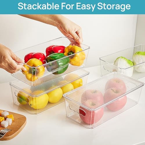 Vtopmart 12pcs Clear Stackable Storage Bins with Lids - Image 5