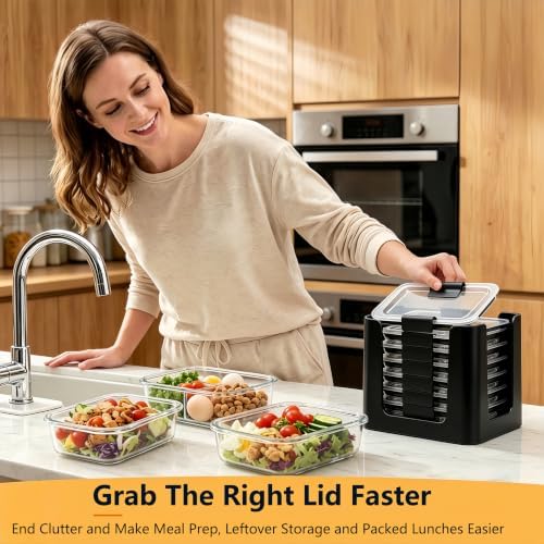 Food Container Lid Organizer for Rubbermaid Brilliance Nap-on Lids - Image 2