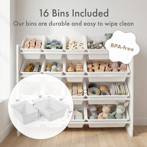 Humble Crew Kids Toy Organizer with 16 Bins, 4 Tier Storage for Playroom - Image 3