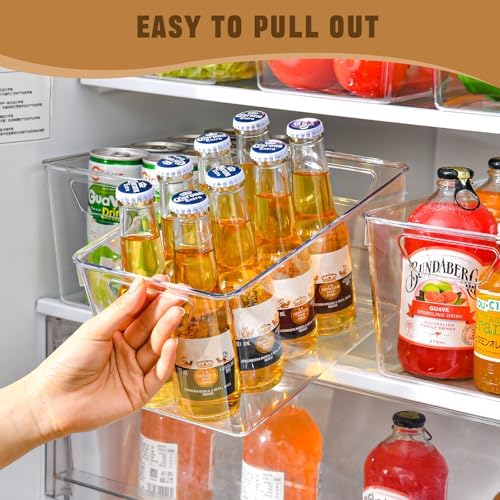 Freebat 12 Pack Pantry Organization and Storage,Clear Plastic Storage Bins - Image 4