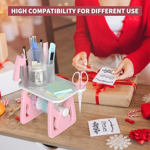 PONNOR Label Holder for Rolls and Fanfold Labels, Thermal Sticker Holder for Desktop Printer, Fragile Stickers for Shipping, Label Stand Accessory Supplies for Home, DIY, Office, Small Business(Pink) - Image 6