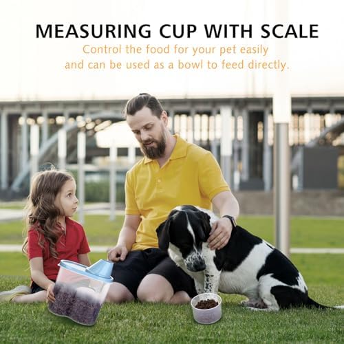 2 Pack 2lb/2.5L Pet Food Storage Container with Measuring Cup for Small Dog, Cat, Waterproof-BPA Free (Blue 1.8L) - Image 7