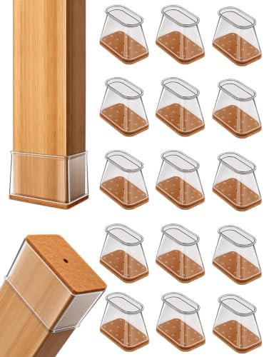 Chair Leg Floor Protectors Rectangle Caps Covers Furniture Pads by TOMHUA