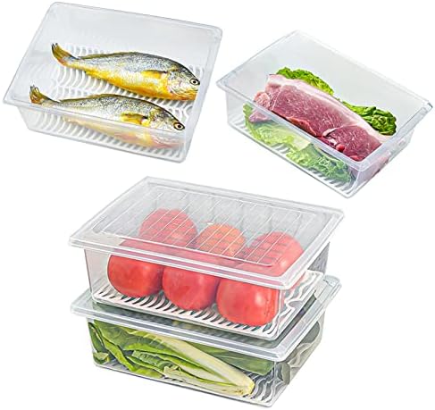 4PCS Food Storage Container, Plastic Food Containers X-Large by Yiautao
