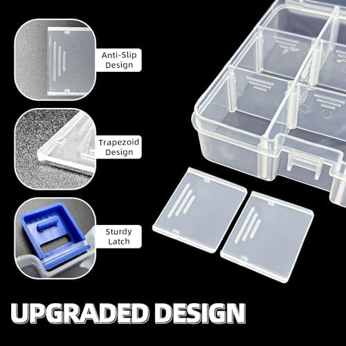 DUOFIRE Plastic Organizer Storage Box, Adjustable Divider 18 Grids, 2 Pack - Image 4