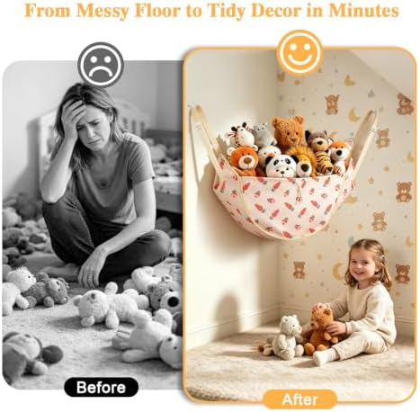 CERETIA Stuffed Animal Organizer, Toy Hammock Plush Holder Storage, Carrot - Image 4