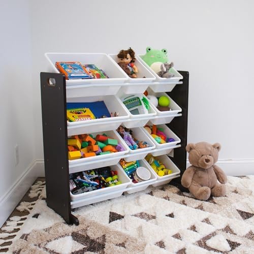 Humble Crew Kids Toy Organizer with 12 Bins, 4 Tier Storage for Playroom - Image 2