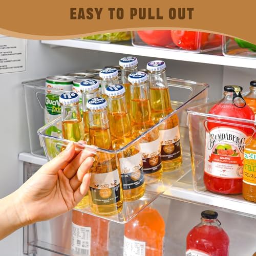 Freebat 12 Pack Pantry Organization and Storage,Clear Plastic Storage Bins - Image 3