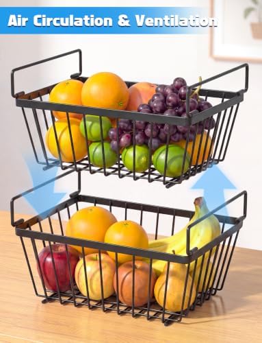 Freezer Organizers Bins, Black, 4 Pack - Image 3