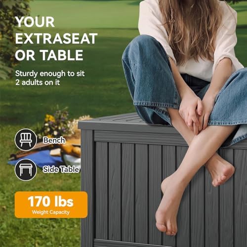 Outdoor Storage Box Waterproof, 180 Gallon Deck Box for Patio Storage - Image 6