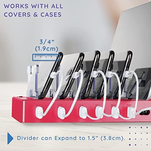Fast Charging Station for Multiple Devices, 6-Port Multi USB Charging Dock - Image 6