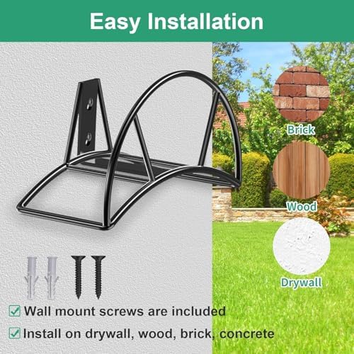 TomCare Garden Hose Holder Wall Mount, 150FT Capacity Water Hose Hanger - Image 5