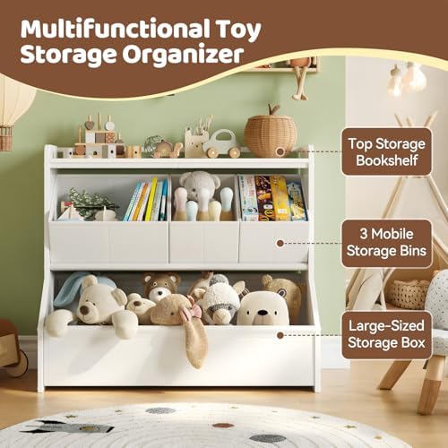 FOUCSSOMEI Kids Toy Storage Organizer for Easy Toy Cleanup and Organization - Image 5