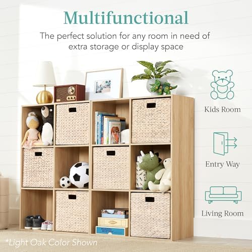 Best Choice Products Kids Bookcase 6-Cube Storage Organizer, 13.5in Shelf Opening, Bookshelf, Toy Storage, Customizable w/ 3 Removable Back Panels – Sage - Image 4