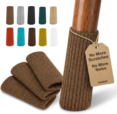 Chair Leg Socks 16/24/32 Pcs Brown Furniture Leg Covers Floor Protectors by Home
