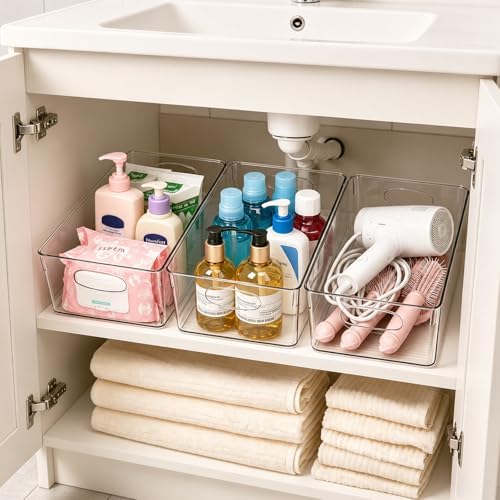 UFORU 10 Pack Clear Plastic Pantry Organizers and Storage with Handles - Image 3