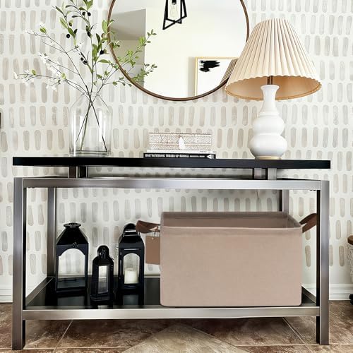 CHICVITA 30L Large Fabric Closet Baskets for Shelves, 4Pack, Brown - Image 4