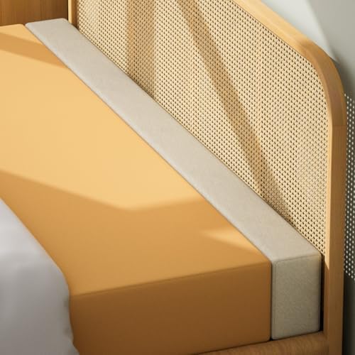 DEEPSHARK Bed Gap Filler,Mattress Extender for King Bed,Headboard Pillow Between Headboard and Mattress or Wall,High-Density Foam with Removable Cover（Beige-King-78 * 4 * 12in） by DEEPSHARK