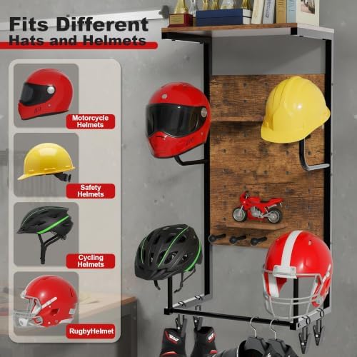 Motorcycle Helmet Wall Mount, 4-Helmet Capacity - Image 2