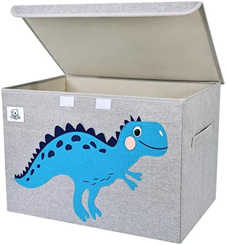 Large Toy Box Storage with Lid, Foldable Fabric Toy Chest Storage for Kids by CLCROBD