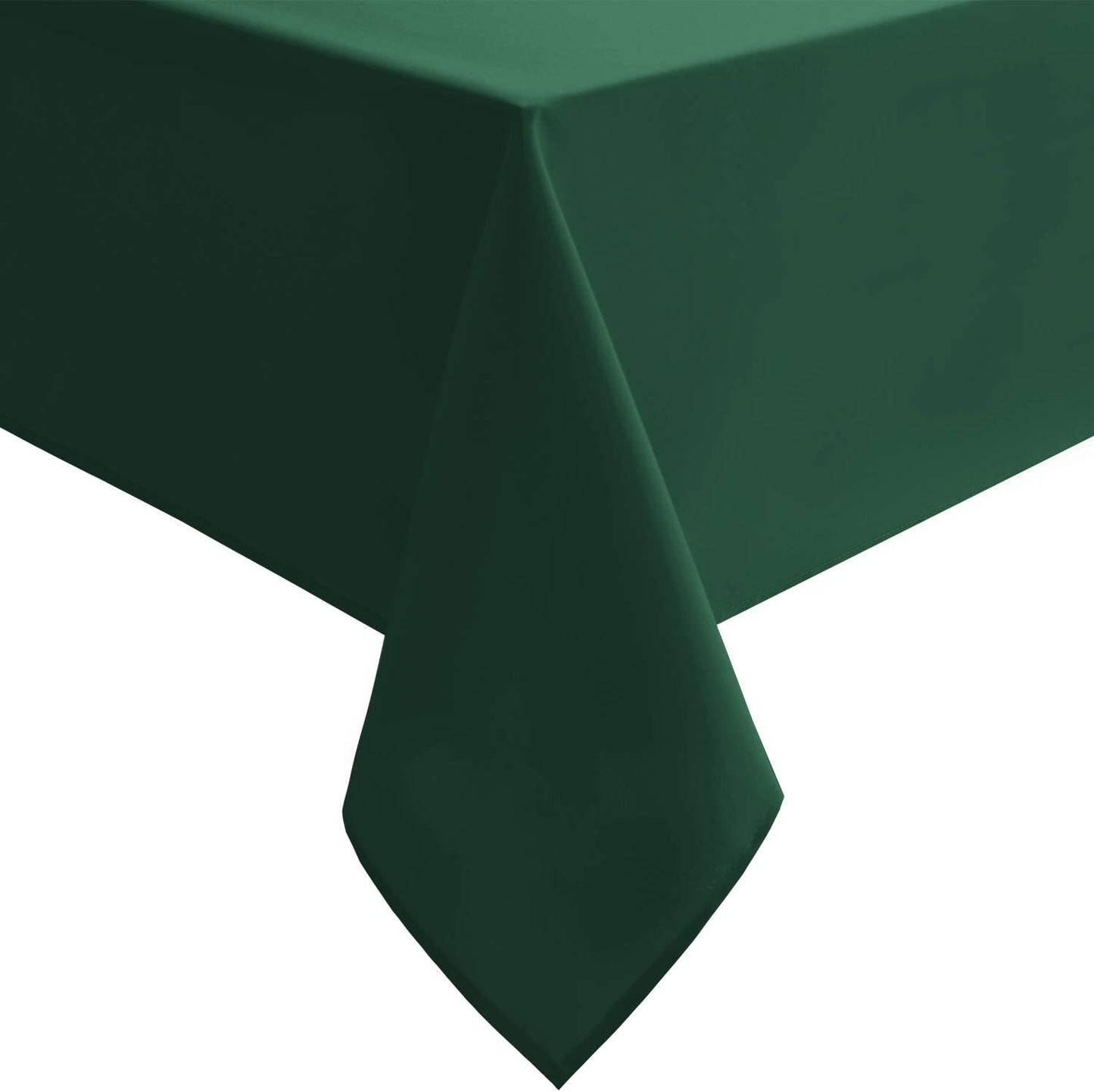 Hiasan Rectangle Tablecloth - Waterproof Washable Fabric Table Cloth for Wedding, Banquet, Gathering and Dining Room, 90 x 132 Inch, Hunter Green
