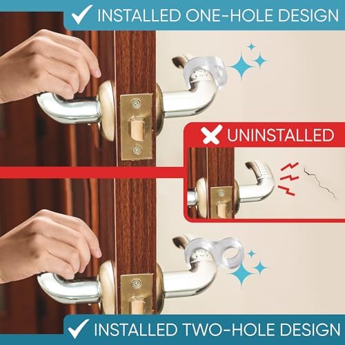 STRONGEST HOME® Door Stop Wall Protector (10 Pack, 6+4 Bonus) – Clear Silicone Door Handle Bumper, Adhesive-Free Wall Guard for Stops, Knobs, Bedrooms & Bathrooms - Image 6