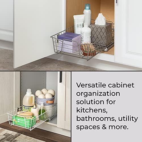 ClosetMaid Pull Out Cabinet Organizer, Heavy Duty, Slide Out Pantry Shelves Drawers for Kitchen, Bathroom, 5.25" H x 11.13" W x 20" D, White - Image 4