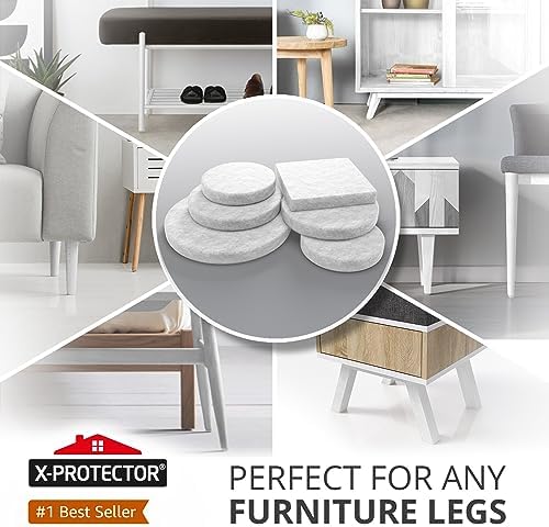 357 PCS White Felt Furniture Pads X-Protector with Many Big Sizes - Image 2