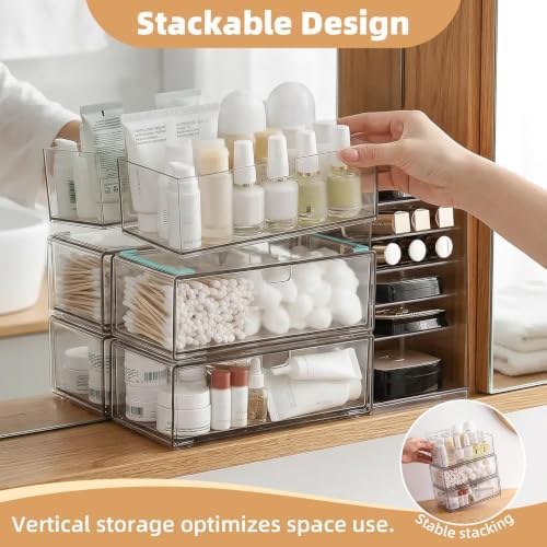 Stackable Medicine Cabinet Organizer for Bathroom, 3 Pack - Image 3