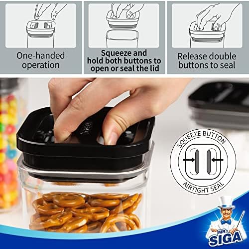 MR.SIGA 4 Pack Airtight Food Storage Container Set for Pantry Organization - Image 4