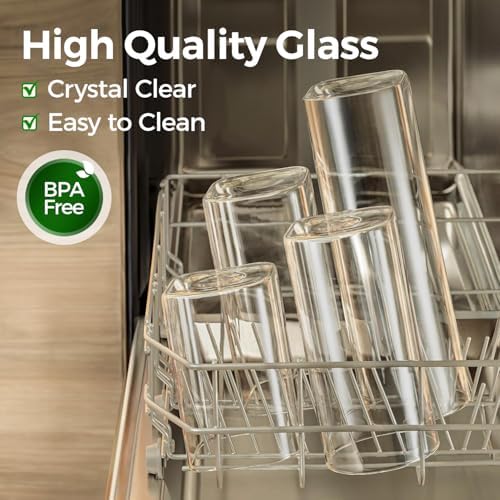 Glass Pantry Storage Containers with Lids 1/1.6 Qt 6 Pack Square - Image 4