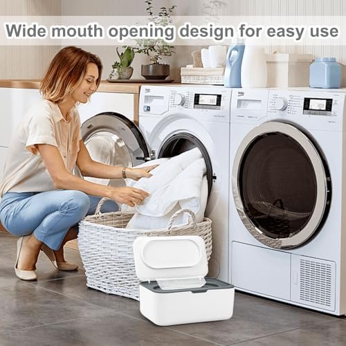 Dryer Sheet Holder, Laundry Dryer Sheet Container with Lid (Gray) - Image 4