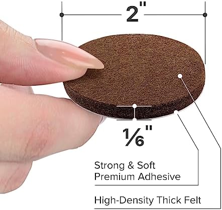 X-Protector Felt Furniture Pads - 24 Pc 2" Round - Chair & Floor Protectors - Image 5