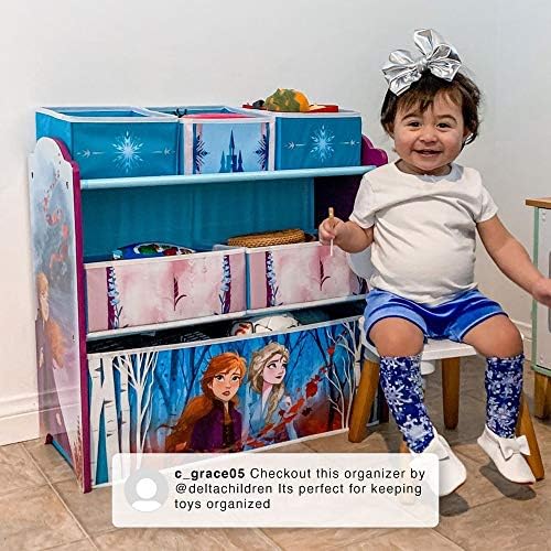 Delta Children Design and Store 6 Bin Toy Storage Organizer, Disney Frozen II - Image 5