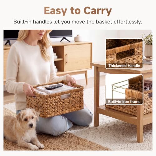 StorageWorks Decorative Baskets, Large Wicker Baskets for Organizing - Image 4