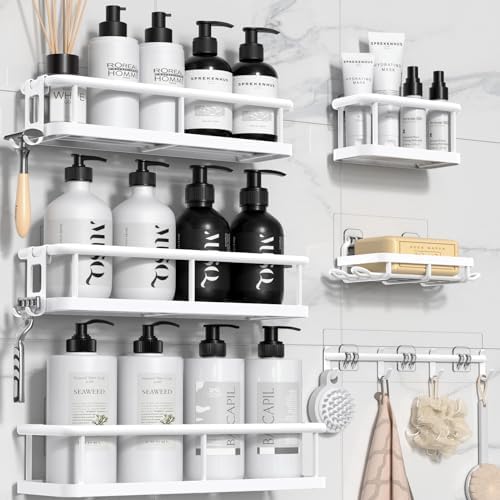 YASONIC Shower Caddy Adhesive, Rustproof Shower Shelves for Inside Shower by YASONIC