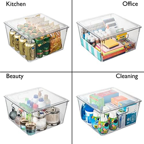 ClearSpace Plastic Storage Bins with Lids, Pantry Organizer, XL, 8 Pack - Image 5