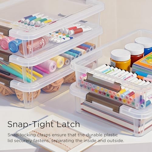 Citylife 5.3 Qt Storage Bins with Lids, Plastic Bins and Paper Storage 20PC - Image 4