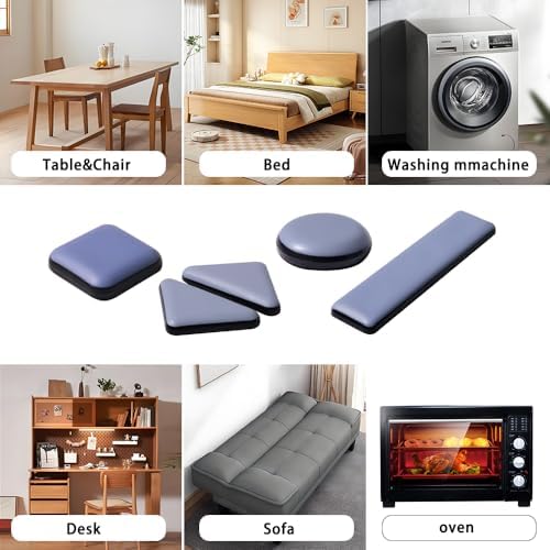 Furniture Sliders for Carpet and Hardwood Floors Adhesive Furniture Glides Self-Stick Furniture Sliders Pads (rectangular15*75mm,12) - Image 3