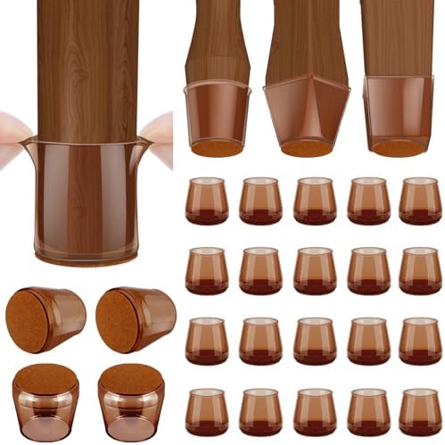 BALEINE 24PCS Silicone Chair Leg Floor Protectors for Hardwood Floors by BALEINE