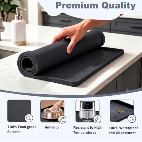 Extra Thick Under Sink Mat Waterproof with Raised Edge 31" x 22" - Image 2