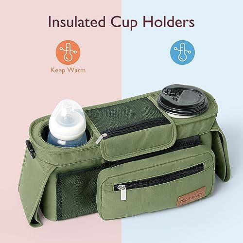 Momcozy Universal Stroller Organizer with Insulated Cup Holder - Image 6