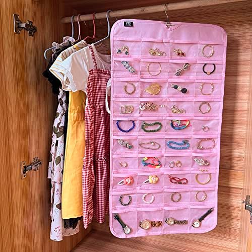 BB Brotrade Hanging Jewelry Organizer,Accessories Organizer,80 Pocket Organizer for Holding Jewelries - Image 5
