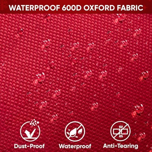 BALEINE Christmas Wrapping Paper Organizer Storage, 41" Gift Wrapping Paper Storage Containers, Clear PVC with Durable 600D Oxford Fabric Gift Wrap Paper Holder Fits 18-25 Rolls, Golden - Image 5
