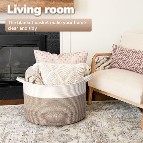 Goodpick Large Woven Basket for Blankets, Nursery & Living Room Decor, 85L - Image 2